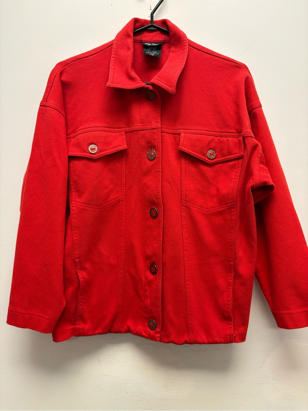 4 for $25 ❤️ Leigh Morgan Red Button Front Collared Jacket – Size Medium